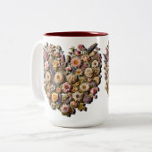 Tasse 2 Couleurs Heart-Shaped Wildflowers Design (Devant gauche)