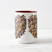 Tasse 2 Couleurs Heart-Shaped Wildflowers Design (Centre)