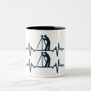 Tasse 2 Couleurs Heartbeat de l'arpenteur
