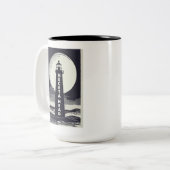 Tasse 2 Couleurs Heceta Head Phare Oregon Moon (Devant gauche)