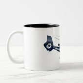 Tasse 2 Couleurs Hélicoptère de dessin (Gauche)