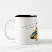 Tasse 2 Couleurs Hélicoptère de dessin (Gauche)