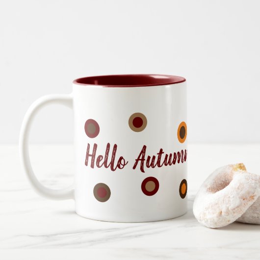 Tasse 2 Couleurs Hello Autumn (Avec donut)