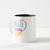 Tasse 2 Couleurs Hello deuxième grade (Devant gauche)