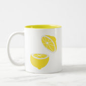 Tasse 2 Couleurs Hello Lemon jaune moderne fruit (Gauche)