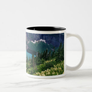 Tasse 2 Couleurs Herbe d'ours au-dessus du lac Grinnell dans les Ma