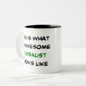 Tasse 2 Couleurs herboriste, génial (Devant gauche)