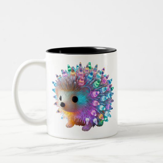 Tasse 2 Couleurs Hérisson arc-en-ciel (Gauche)