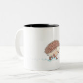 Tasse 2 Couleurs Hérisson bébé mignon (Devant gauche)