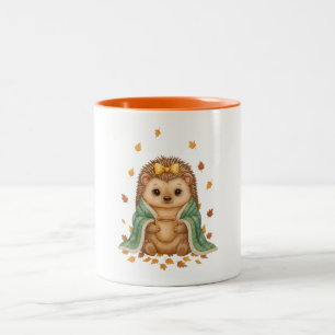 Tasse 2 Couleurs Hérisson Cosy Automne Hérisson d'automne avec Éc