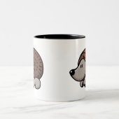 Tasse 2 Couleurs Hérisson de bande dessinée (Centre)