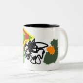 Tasse 2 Couleurs Hérisson jouant à l'automne (Devant droit)