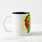 Tasse 2 Couleurs Hérisson jouant à l'automne (Gauche)