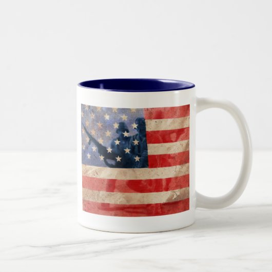 Tasse 2 Couleurs Héros américains (Droit)