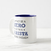Tasse 2 Couleurs Héros Barista Humour (Devant gauche)