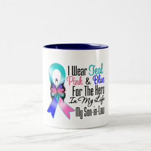 Tasse 2 Couleurs Héros de ruban de cancer de la thyroïde mon