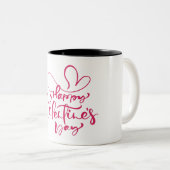 Tasse 2 Couleurs Heureuse Sainte-Valentin (Devant droit)