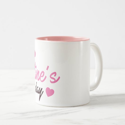 Tasse 2 Couleurs Heureuse Sainte-Valentin (Devant droit)