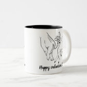 Tasse 2 Couleurs heureuse Sainte-Valentin (Devant droit)
