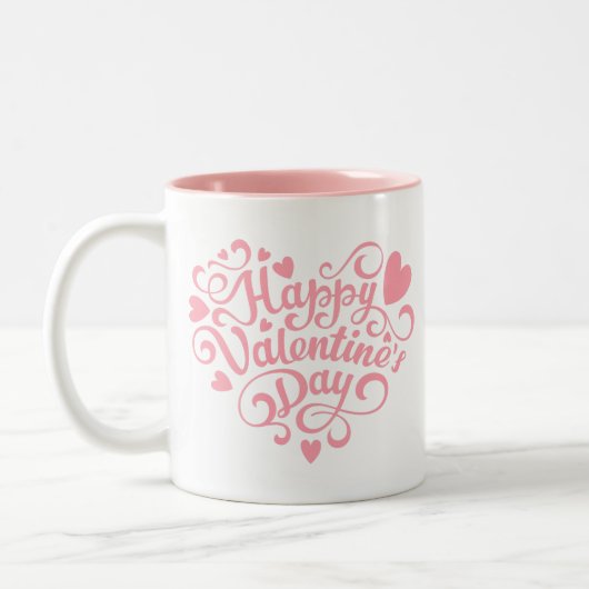 Tasse 2 Couleurs Heureuse Sainte-Valentin moderne (Gauche)