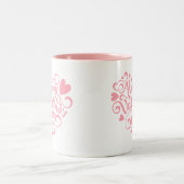 Tasse 2 Couleurs Heureuse Sainte-Valentin moderne (Centre)