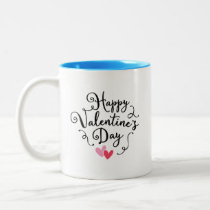 Tasse 2 Couleurs Heureuse Sainte-Valentin personnalisé