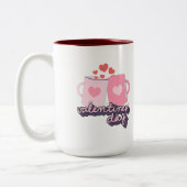 Tasse 2 Couleurs Heureuse Sainte-Valentin rose (Gauche)