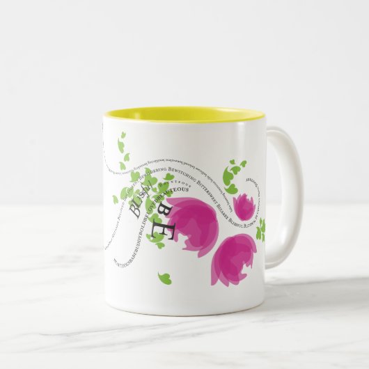 Tasse 2 Couleurs Heureux (Devant droit)