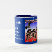 Tasse 2 Couleurs Heureux 4 juillet ! (Centre)