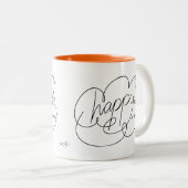 Tasse 2 Couleurs HEUREUX par choix - Bold CloudS (Devant droit)
