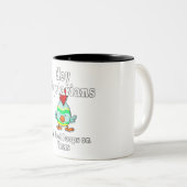 Tasse 2 Couleurs hey végétariens mes bouchées de nourriture sur vot (Devant droit)