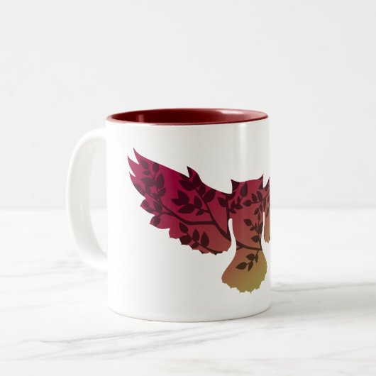Tasse 2 Couleurs Hibou (Devant gauche)