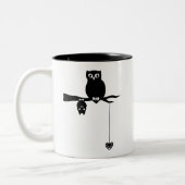 Tasse 2 Couleurs Hibou-Batte-Araignée Halloween éffrayant (Gauche)