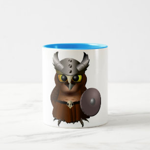 Tasse 2 Couleurs Hibou de casque de Viking de "grand hibou à