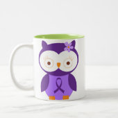 Tasse 2 Couleurs Hibou de fibromyalgie (Gauche)