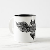 Tasse 2 Couleurs Hibou inspiré (Devant gauche)