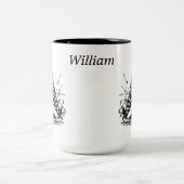 Tasse 2 Couleurs Hibou personnalisé (Centre)