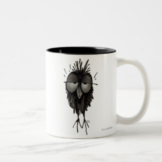 Tasse 2 Couleurs Hibou somnolent drôle
