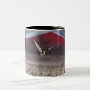 Tasse 2 Couleurs Hiboux à courte portée avec écorce rouge