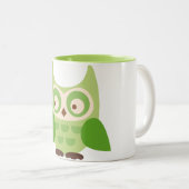 Tasse 2 Couleurs Hiboux mignons (Devant droit)