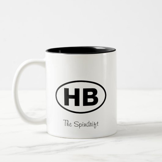 Tasse 2 Couleurs Higgins Beach Oval Nom du chalet (Gauche)
