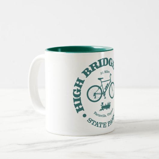 Tasse 2 Couleurs High Bridge Trail (cyclisme) (Devant gauche)