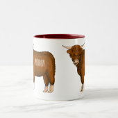 Tasse 2 Couleurs Highland cow (Centre)