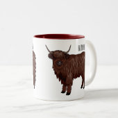 Tasse 2 Couleurs Highland cow (Devant droit)