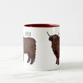 Tasse 2 Couleurs Highland cow (Centre)
