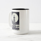Tasse 2 Couleurs Highland Lighthouse Massachusetts Moon (Devant gauche)