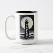 Tasse 2 Couleurs Highland Lighthouse Massachusetts Moon (Gauche)