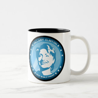 Tasse 2 Couleurs hillary clinton : rayons bleus :