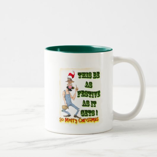 Tasse 2 Couleurs Hillbilly Festive comme il obtient (Droit)