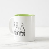 Tasse 2 Couleurs Hip Hop Crew Cute Bunny Rabbits (Devant gauche)